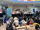 台中市南區區公所人文課王龍貴課長對從軍役男與家屬政令宣導並宣傳活動如台中市跨年活動等