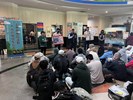 台中市南區區公所人文課王龍貴課長對從軍役男政令宣導並宣傳活動