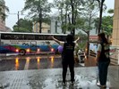 台中市南區區公所李美麗區長依依揮手送別從軍役男