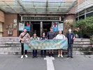 台中市南區區公所李美麗區長與人文課陳榮庭課長與從軍役男合影留念