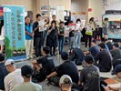 台中市南區區公所李美麗區長與人文課陳榮庭課長對從軍役男政令宣導並宣導活動