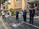 台中市南區區公所李美麗區長與人文課陳榮庭課長向從軍役男依依揮手送別