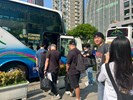 台中市從軍役男搭車入營去