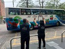 台中市南區區公所李美麗區長與人文課李文武課長對從軍役男依依揮手送別