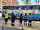 台中市南區區公所李美麗區長與人文課李文武課長及各位貴賓對從軍役男依依揮手送別