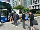 台中市從軍役男搭車入營去