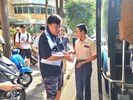 台中市南區區公所李美麗區長與人文課李文武課長重視送兵活動中從軍役男衛生防疫措施